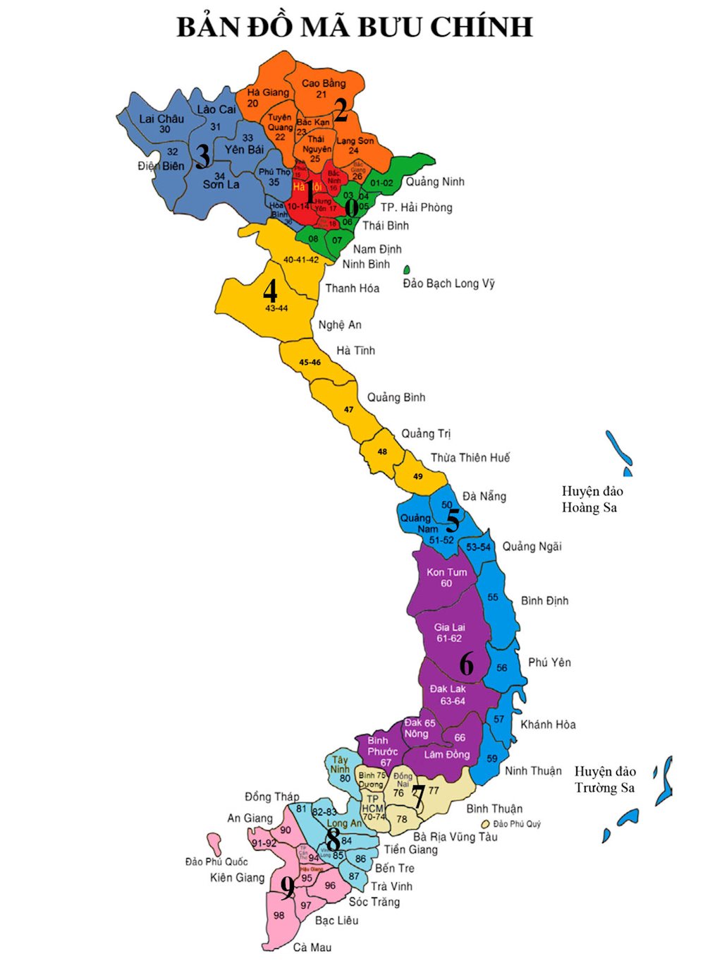 Mã bưu chính (Zip Code/Zip Postal Code) 63 tỉnh thành Việt Nam 2021 Mã bưu chính (Zip Code/Zip Postal Code)