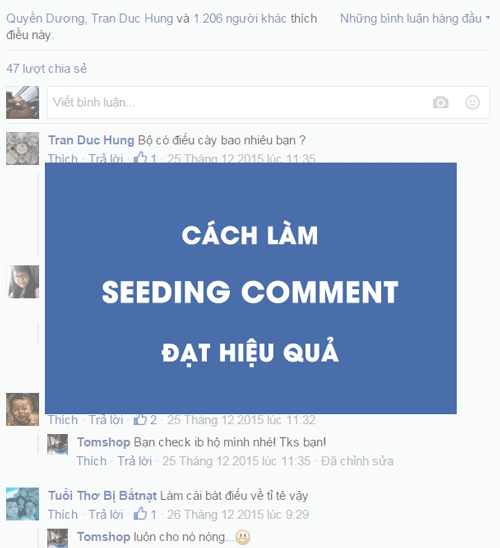 Cách Seeding Comment Trên Facebook Hiệu Quả