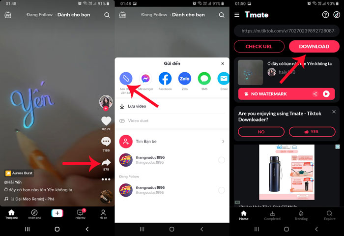 Hướng dẫn cách lưu video trên TikTok khi không có nút lưu cho Android