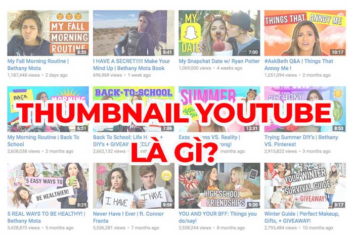 Ảnh Thumbnail Youtube là gì?