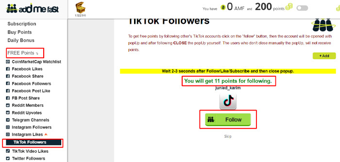 Hack follow tik tok free bằng website
