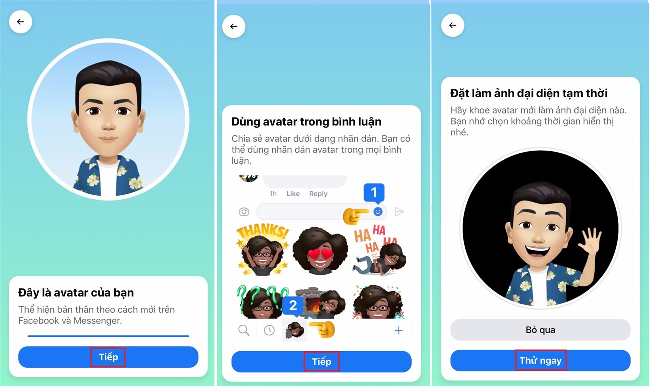 Hướng Dẫn Tạo Avatar Facebook Thường & Sticker 3D Siêu Dễ